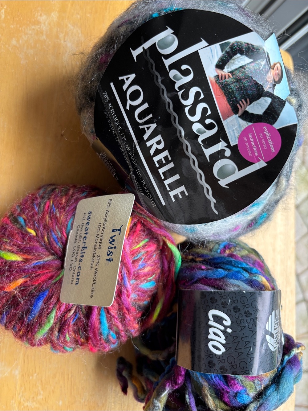 THREE skeins of luxury yarn